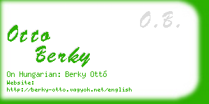 otto berky business card